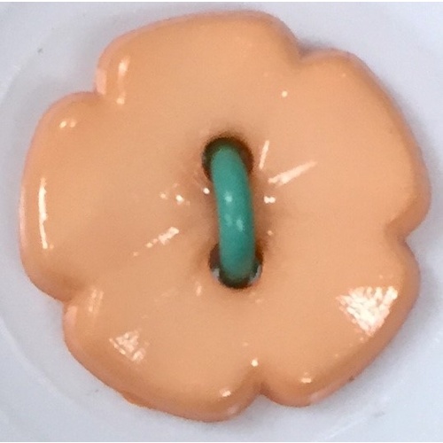 Button - 12mm flower Peach
