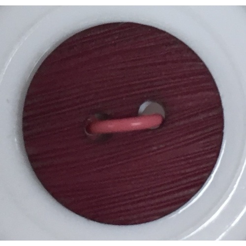 Button - 14mm Burgundy Round