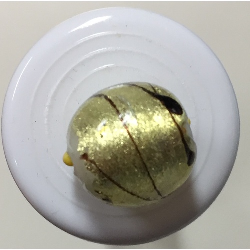 Button - 20mm Gold Brown Swirl