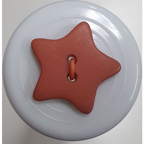 Button - 20mm Apricot Star Matt