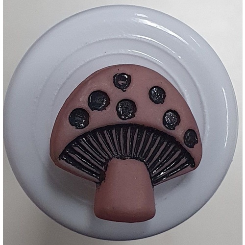 Button - 15mm Dusty Pink Mushroom