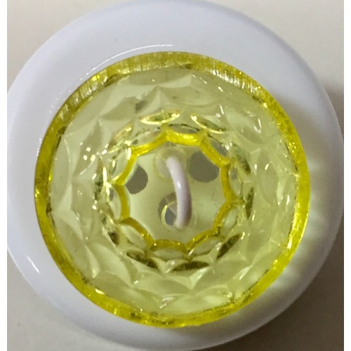 Button - 18mm Yellow Patterned