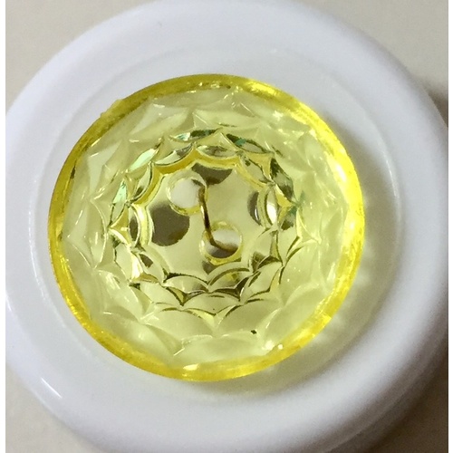 Button - 14mm Yellow Star Clear
