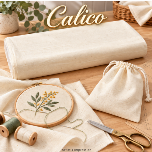 Calico – 100% Unbleached Cotton Fabric