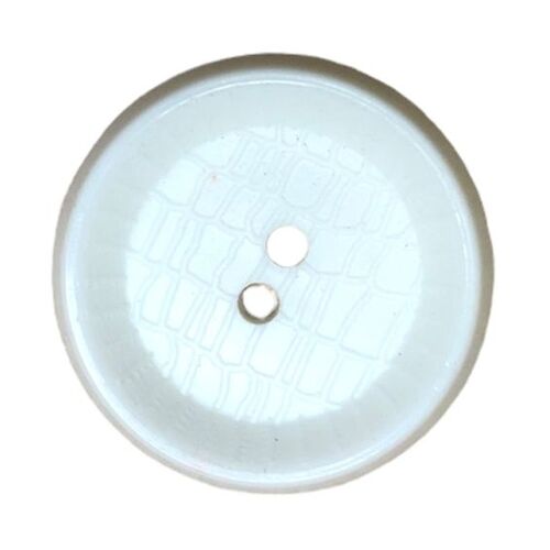 Button - 23mm Round White