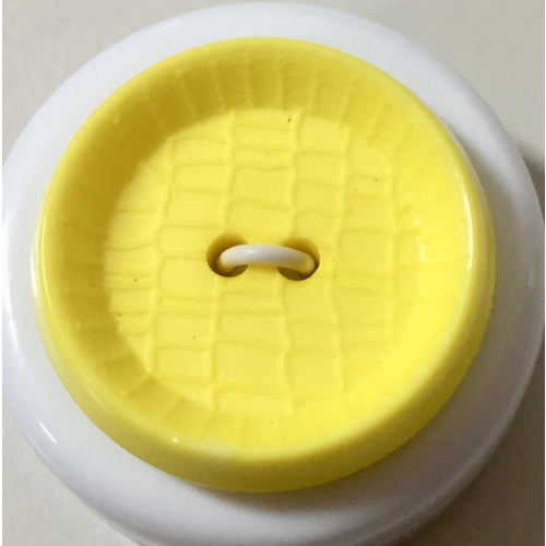 Button - 23mm Round Yellow