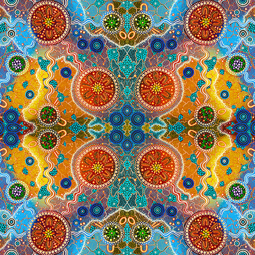 Fabric - Spirit of the Bush 2 Wide Backings- 2061WX Walumarra Business