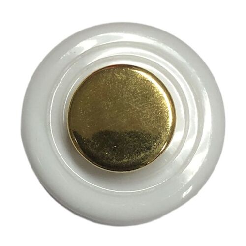 Button - 15mm Gold Round Shank