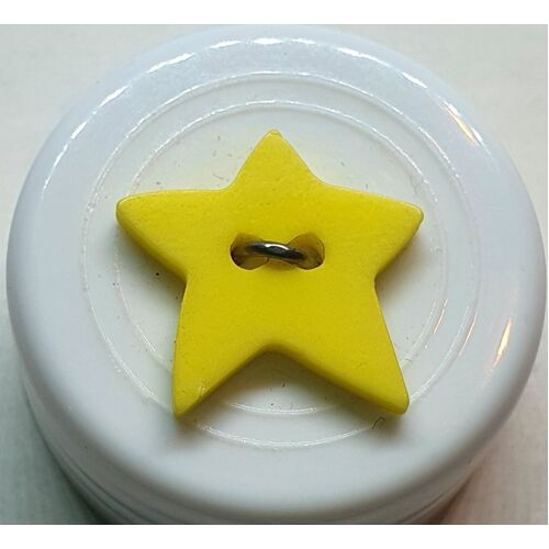 Button - 15mm Star Yellow