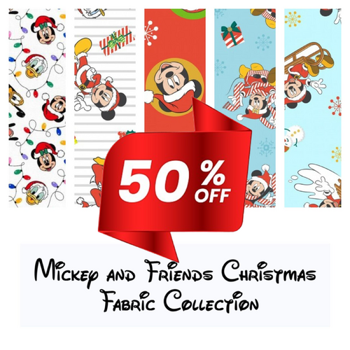 Mickey and Friends Christmas Fabric Collection