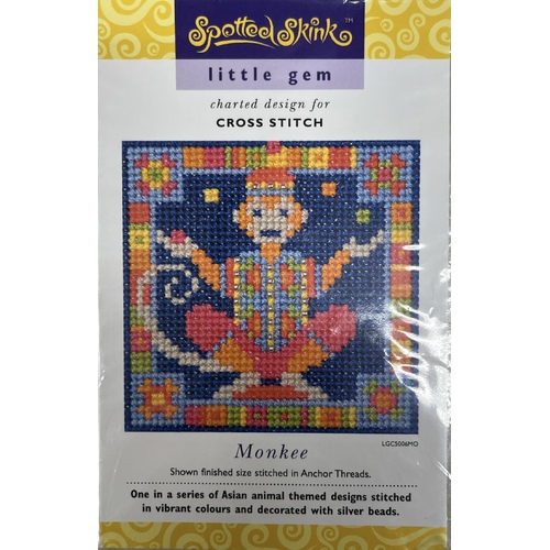 Monkee - Little Gem - Cross Stitch Chart (Can be kitted)