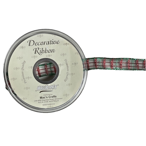 Ribbon - Tartan 15mm wide