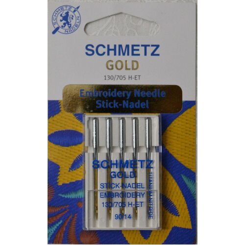 Schmetz Gold Embroidery Needles Size 90