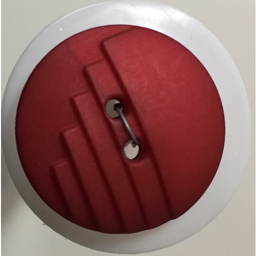 Button - 23mm Round Red