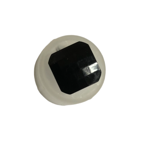 Button - 15mm Square Black Col.13