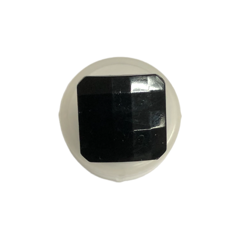 Button - 20mm Faceted Square Black Col13