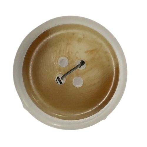 Button - 20mm Round Brown/Cream button