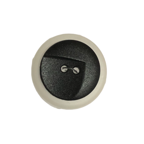 Button - 18 mm Black Matte Round
