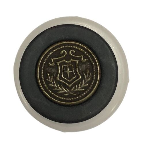 Button - 20mm Black gold embelishment button