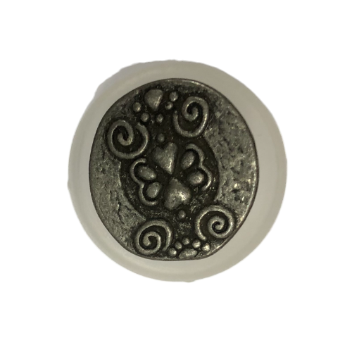 Button - 23mm  Antique Silver