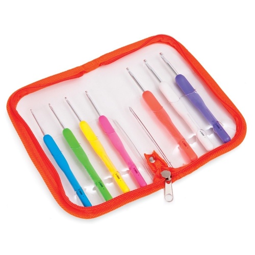 Soft Handled Crochet Hook Set, 7 Piece Set, 2 - 5mm