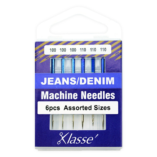 Klasse Jeans/Denim Machine Needles Assorted Sizes 6pcs
