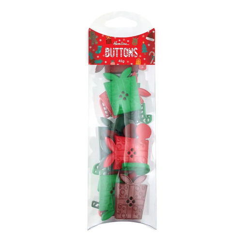 Buttons -  Hemline Assorted Christmas Buttons  - 45gms