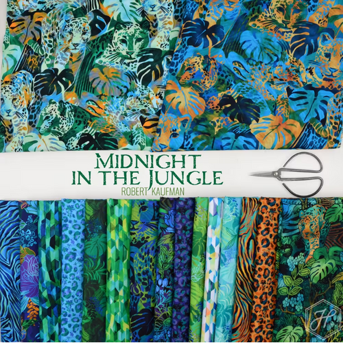 Fabric - Midnight in the Jungle Collection