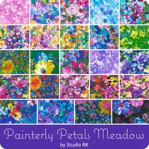 Fabric - Painterly Petals - Meadow Collection