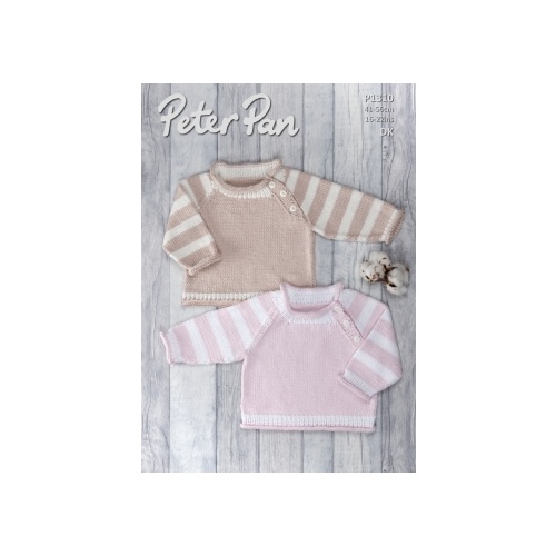 Peter Pan Pattern Sweater with Striped Sleeves P1310