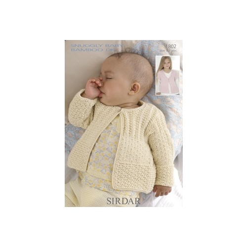 Snuggly Baby Bamboo DK Cardigans 1802