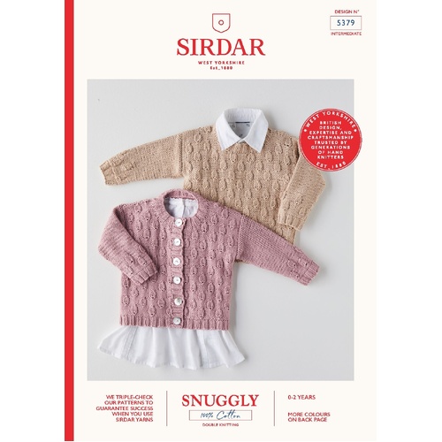 5379 Sirdar Leaf Baby Cardigan and Sweater Pattern