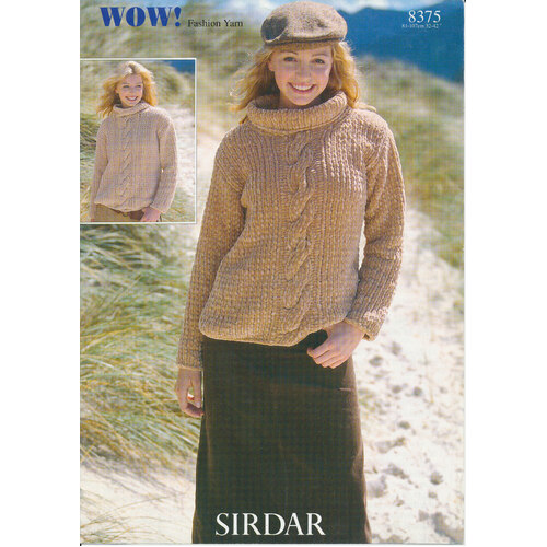 8375 - Sirdar Wow Sweater With Polo Neck