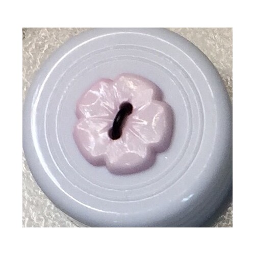 Button - 12mm Pink Flower