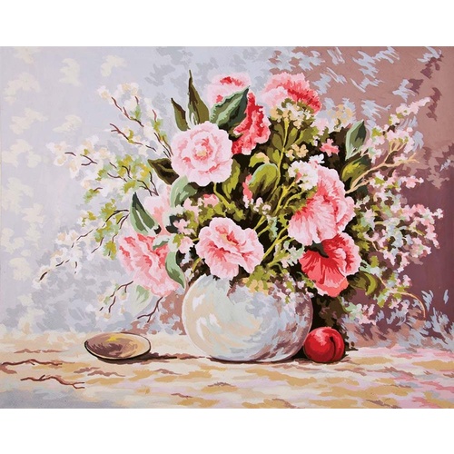 11382 Soft Pink Floral Tapestry