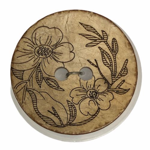 Button - 45mm Lasered Flower