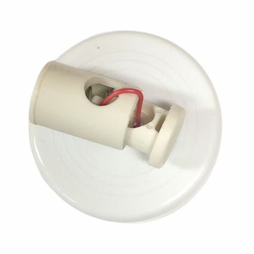 Button -  Plastic white spring toggle