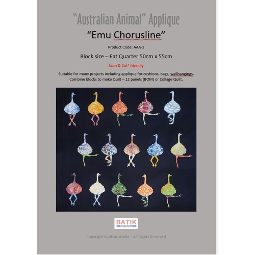 Emu Chorusline & Australian Animal Applique
