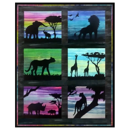 African Silhouette Block Quilt Pattern — Batik Australia