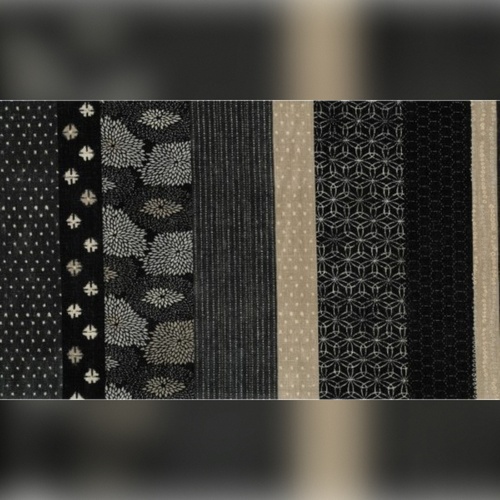 KIZU – Japanese Texture Black Fabric (66960-103)
