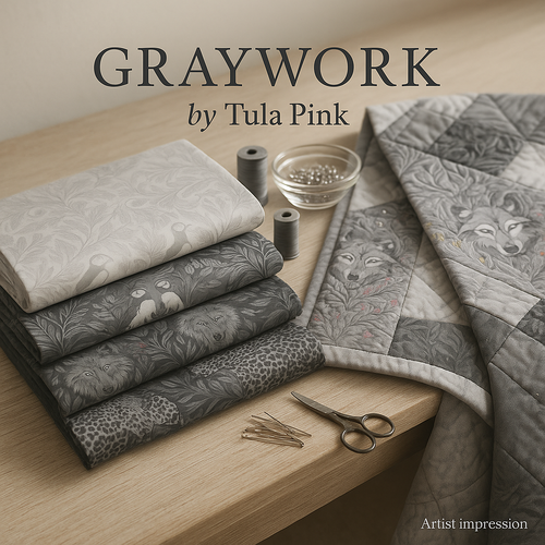 Tula Pink Graywork Fabric Collection