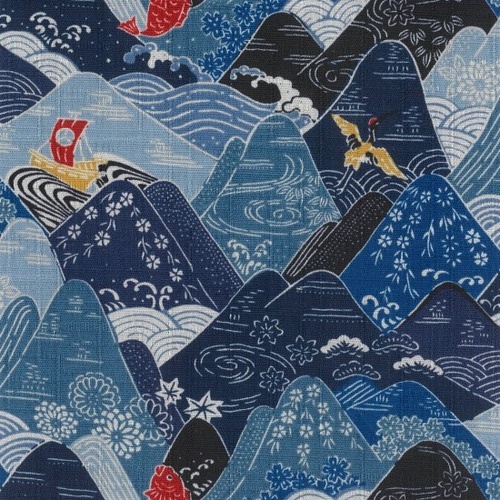 FURANO – Japanese Mountain Navy Bark Cloth (67210-101)