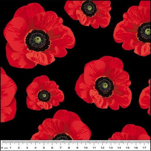 We Will Remember Them - Poppies on Black Large