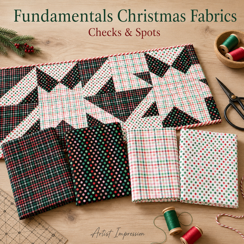 Fundamentals Christmas Checks & Spots Fabric – Devonstone Collection