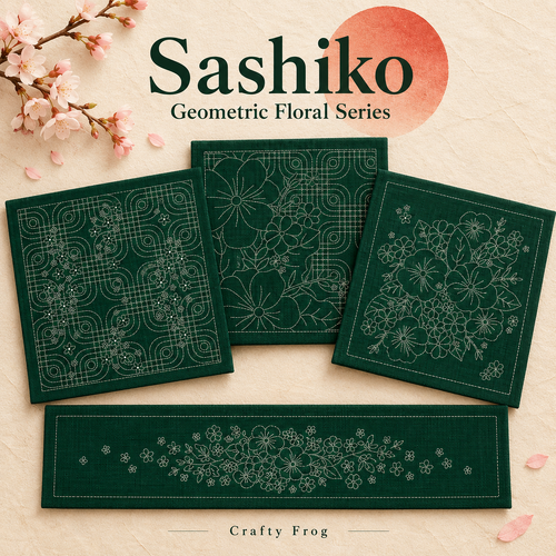 Sashiko Geometric Floral Series
