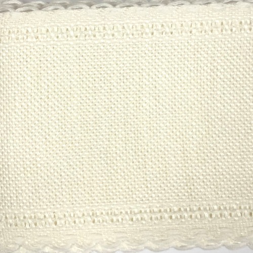 Linen Band - White 8cm