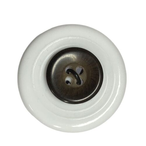 Button - 15mm Brown