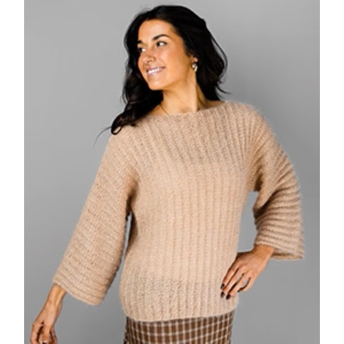 1410 Whisper Ribbed Throw-Over Top Knitting Pattern