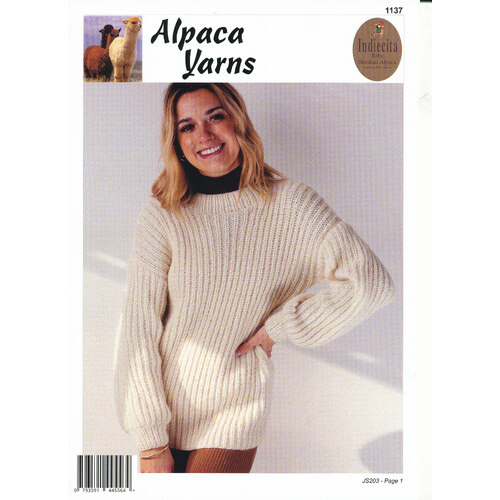 Indiecita Baby Brush Alpaca - Rib Sweater 1137