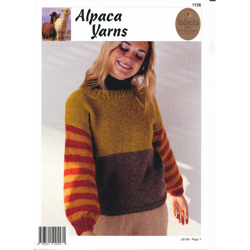 Indiecita Baby Brush Alpaca - Stripe Sweater 1138
